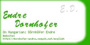 endre dornhofer business card